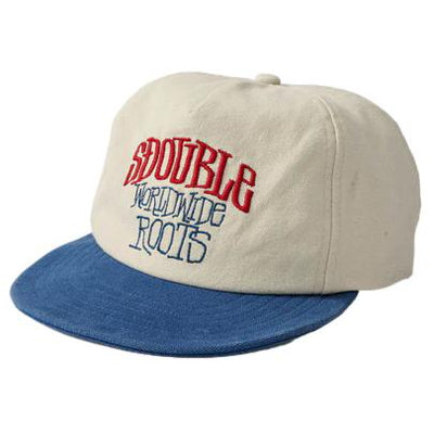 S Double Roots Fold Up Strapback Natural / Blue