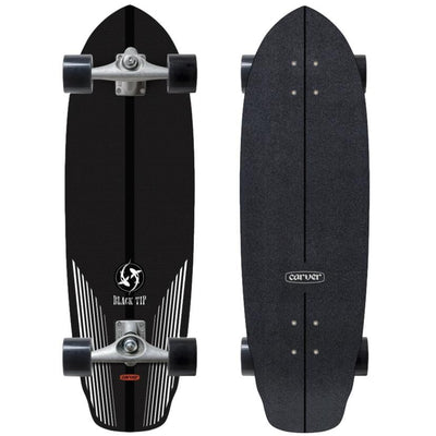 Carver Black Tip Carbon Fiber CX 32.5" x 9.875" SurfSkate