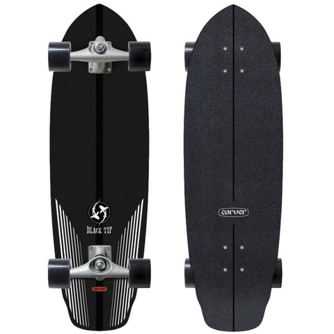 Carver Black Tip Carbon Fiber CX 32.5" x 9.875" SurfSkate
