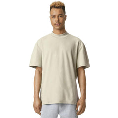 American Apparel Pique Unisex Mockneck T-Shirt Bone