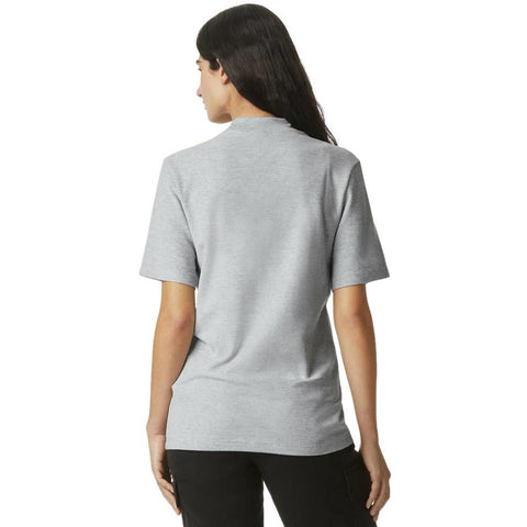 American Apparel Pique Unisex Mockneck T-Shirt Heather Grey