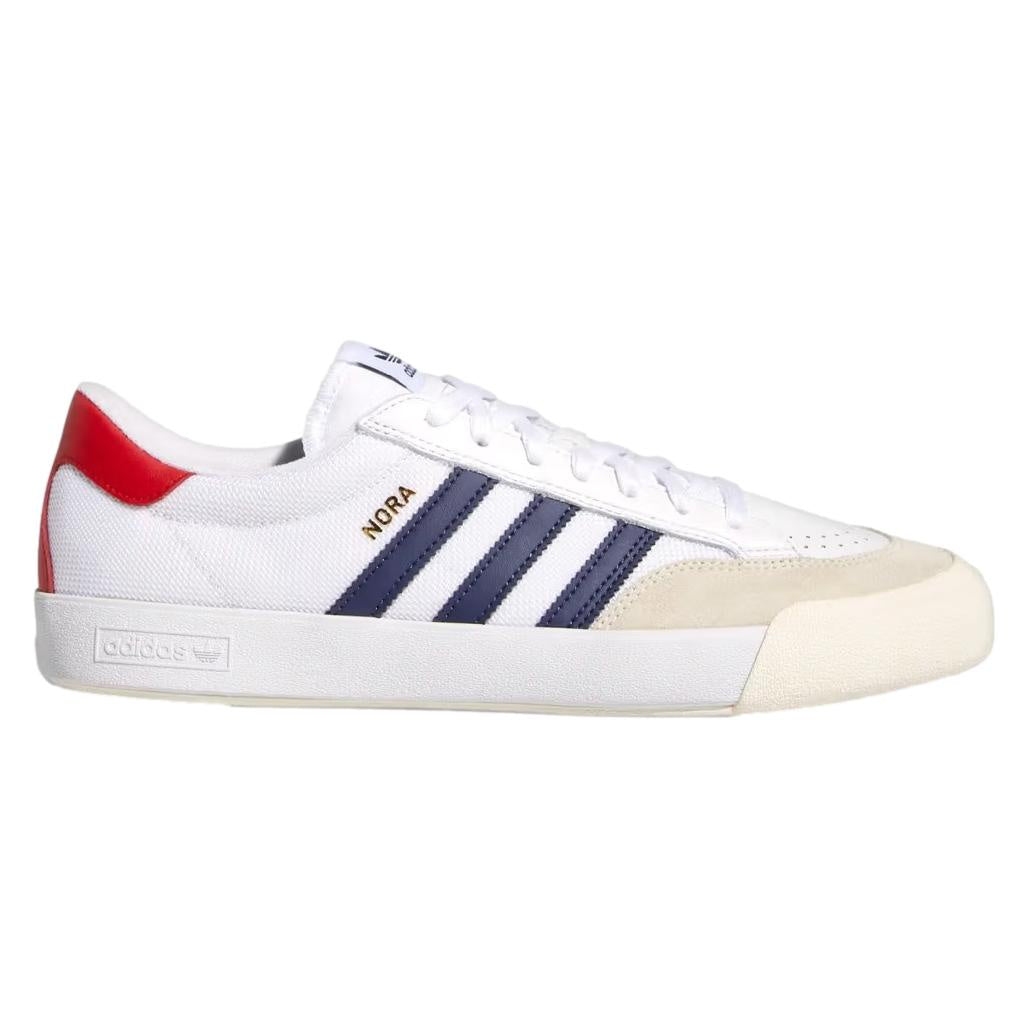 Adidas Nora Skateboarding Shoe Futura White Better Scarlet