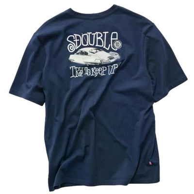 S Double Try To Keep Up T-Shirt Overdye Navy
