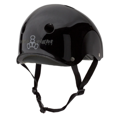 Triple 8 THE Certified Helmet SS Black Gloss w/ Black Liner