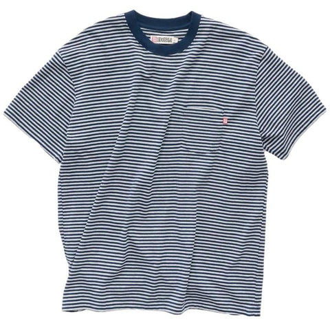 S-Double Pocket Stripe Shirt Navy