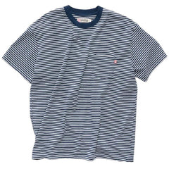 S-Double Pocket Stripe Shirt Navy