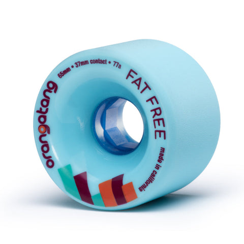 Orangatang Fat Free Blue 65mm / 77a Longboard Wheels