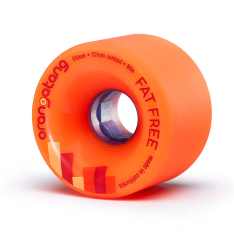 Orangatang Fat Free Orange 65mm / 80a Longboard Wheels