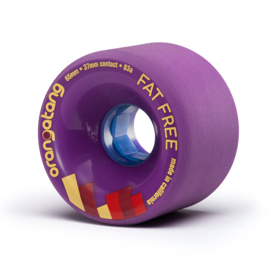 Orangatang Fat Free Purple 65mm / 83a Longboard Wheels