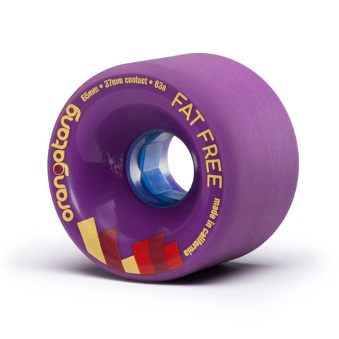 Orangatang Fat Free Purple 65mm / 83a Longboard Wheels