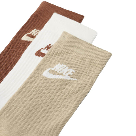 Nike SB Everyday Essential Crew Socks Brown / Beige / Tan