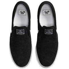 Nike SB Janoski+ Slip On Skate Shoe Black / White