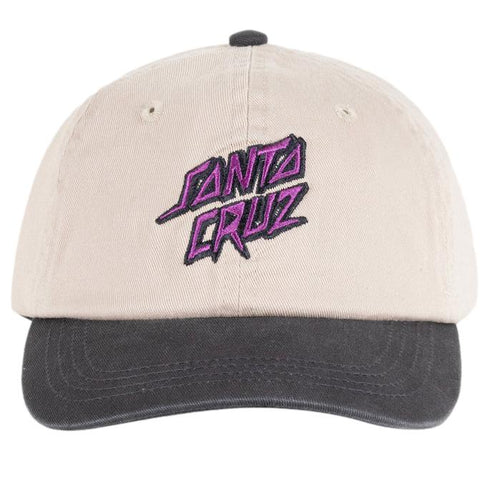 Santa Cruz Youth Scratched Stack Dad Cap Natural