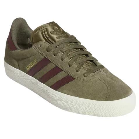 Adidas Gazelle ADV Olive / Maroon / White Skate Shoe