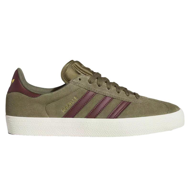 Adidas Gazelle ADV Olive / Maroon / White Skate Shoe