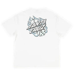 Santa Cruz Flaming Dice T-Shirt White