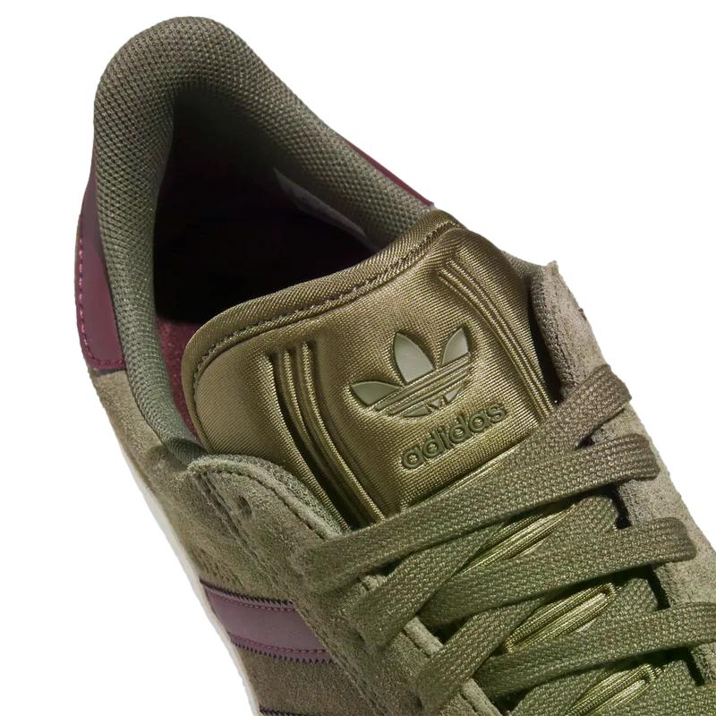 Adidas Gazelle ADV Olive / Maroon / White Skate Shoe