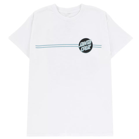 Santa Cruz Johnson Beast Wagon Stripe T-Shirt White
