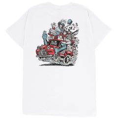 Santa Cruz Johnson Beast Wagon Stripe T-Shirt White
