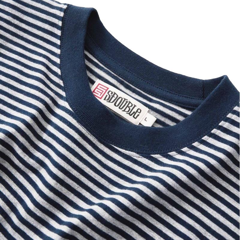 S-Double Pocket Stripe Shirt Navy