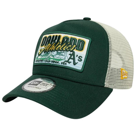 New Era Oakland Athletics MLB Patch Dark Green 9FORTY A-Frame Trucker Adjustable Cap