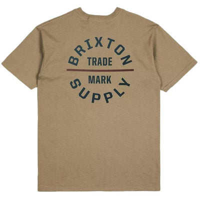 Brixton Oath V S/S Standard T-Shirt - Tiger's Eye/Navy/Mahogany