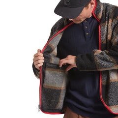 Buffalo Plaid Sherpa Full Zip Jacket