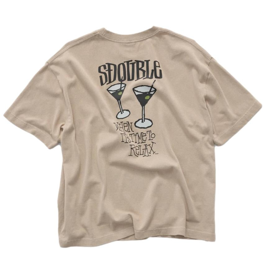 S Double Time To Relax Heavyweight T-Shirt Overdye Silver