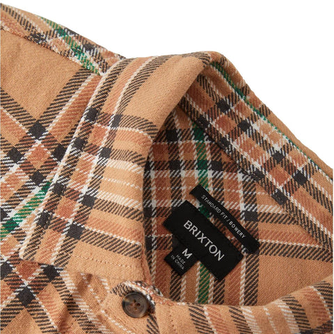 Brixton Bowery Flannel Shirt Khaki / Multi