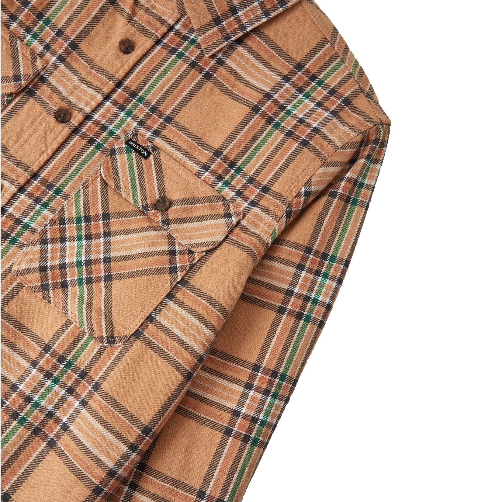 Brixton Bowery Flannel Shirt Khaki / Multi