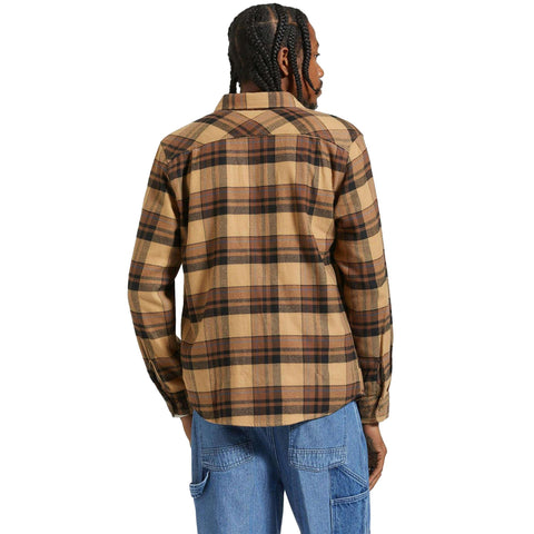 Brixton Bowery Flannel Shirt Tigers Eye / Pinecone