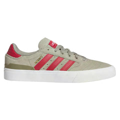 Adidas Busenitz Vulc II Skate Shoe Silver Pebble Green / Red