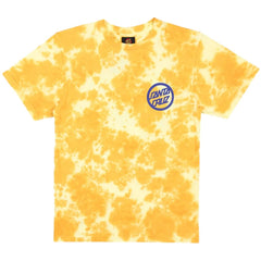 Santa Cruz Youth Bold Ring Dot T-Shirt Yellow Tie Dye