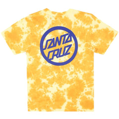 Santa Cruz Youth Bold Ring Dot T-Shirt Yellow Tie Dye