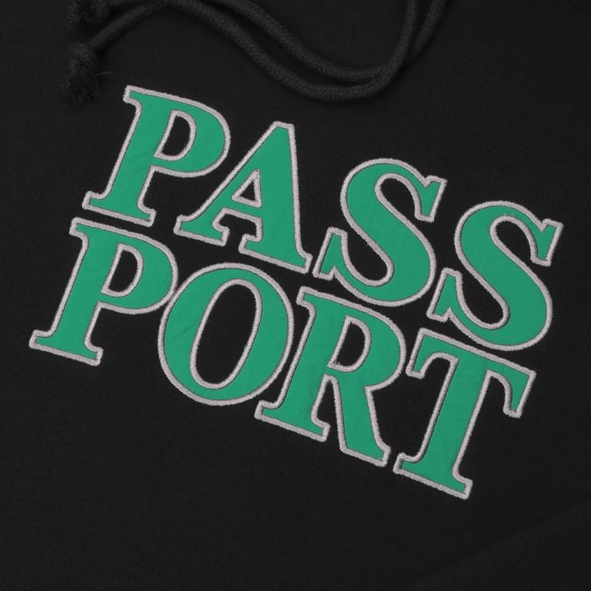 Pass-Port Official Stacked Applique Hood Black