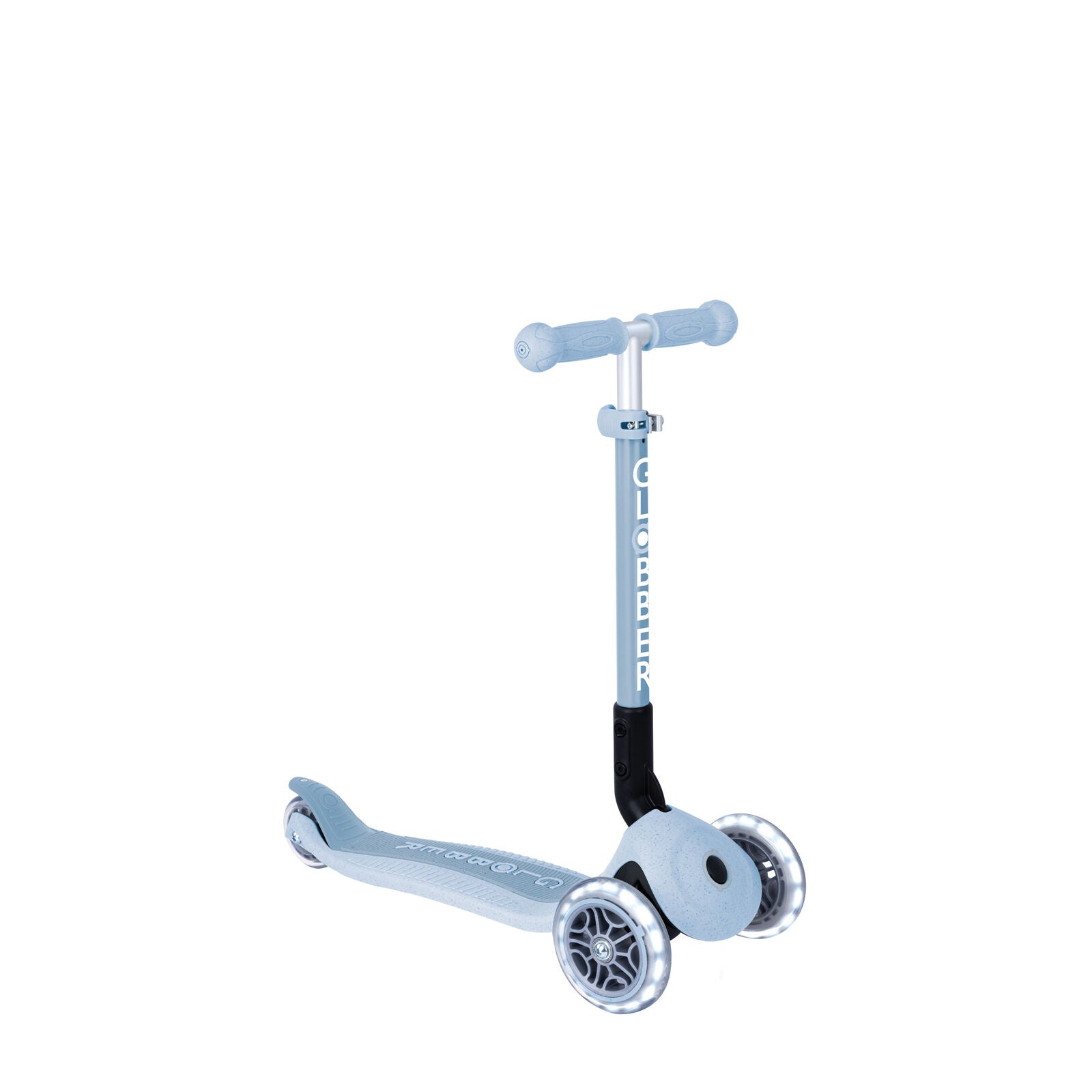 Globber Ecologic Junior Foldable Scooter with Lights - Blueberry