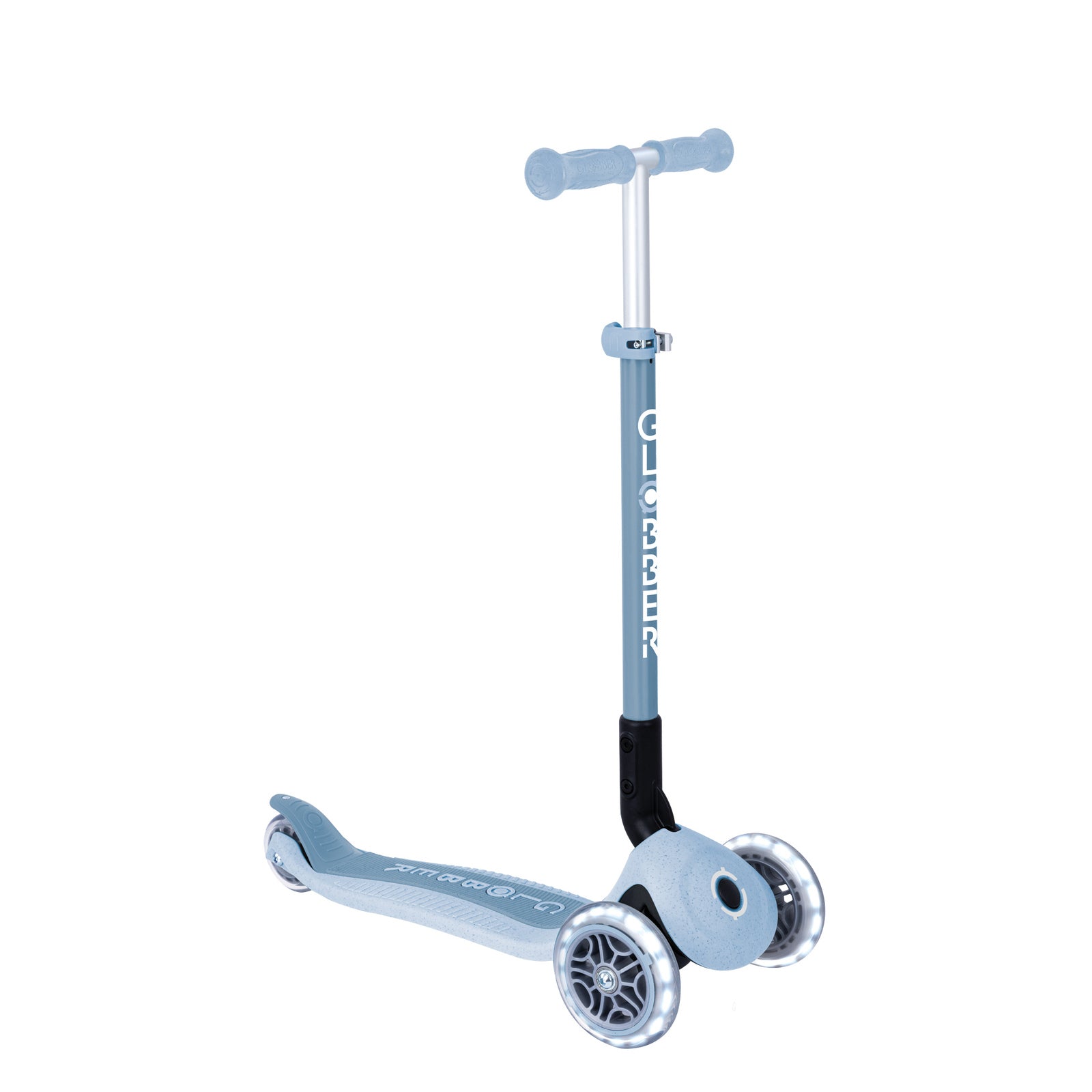 Globber Ecologic Primo Foldable Scooter with Lights - Blueberry