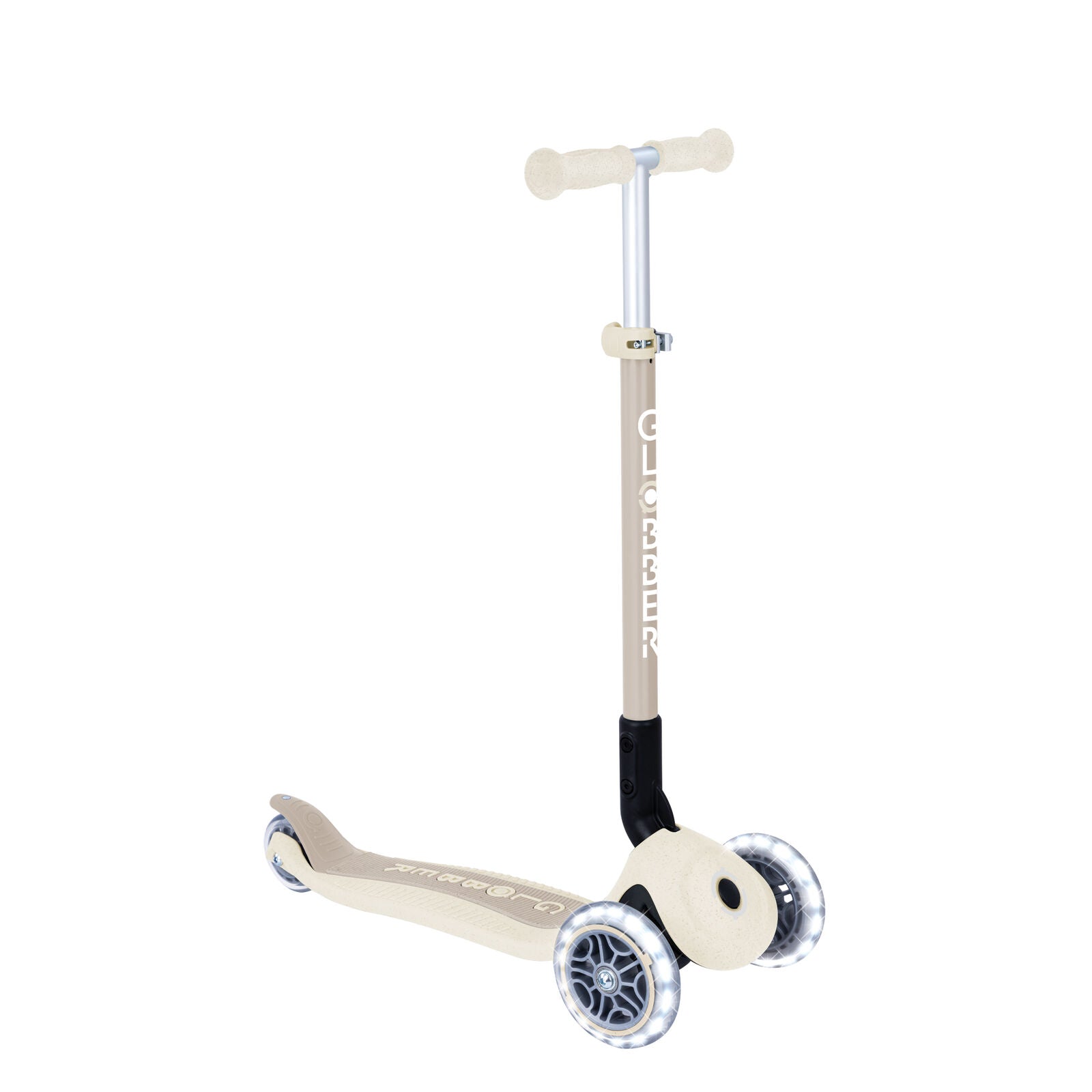 Globber Ecologic Primo Foldable Scooter with Lights - Coconut