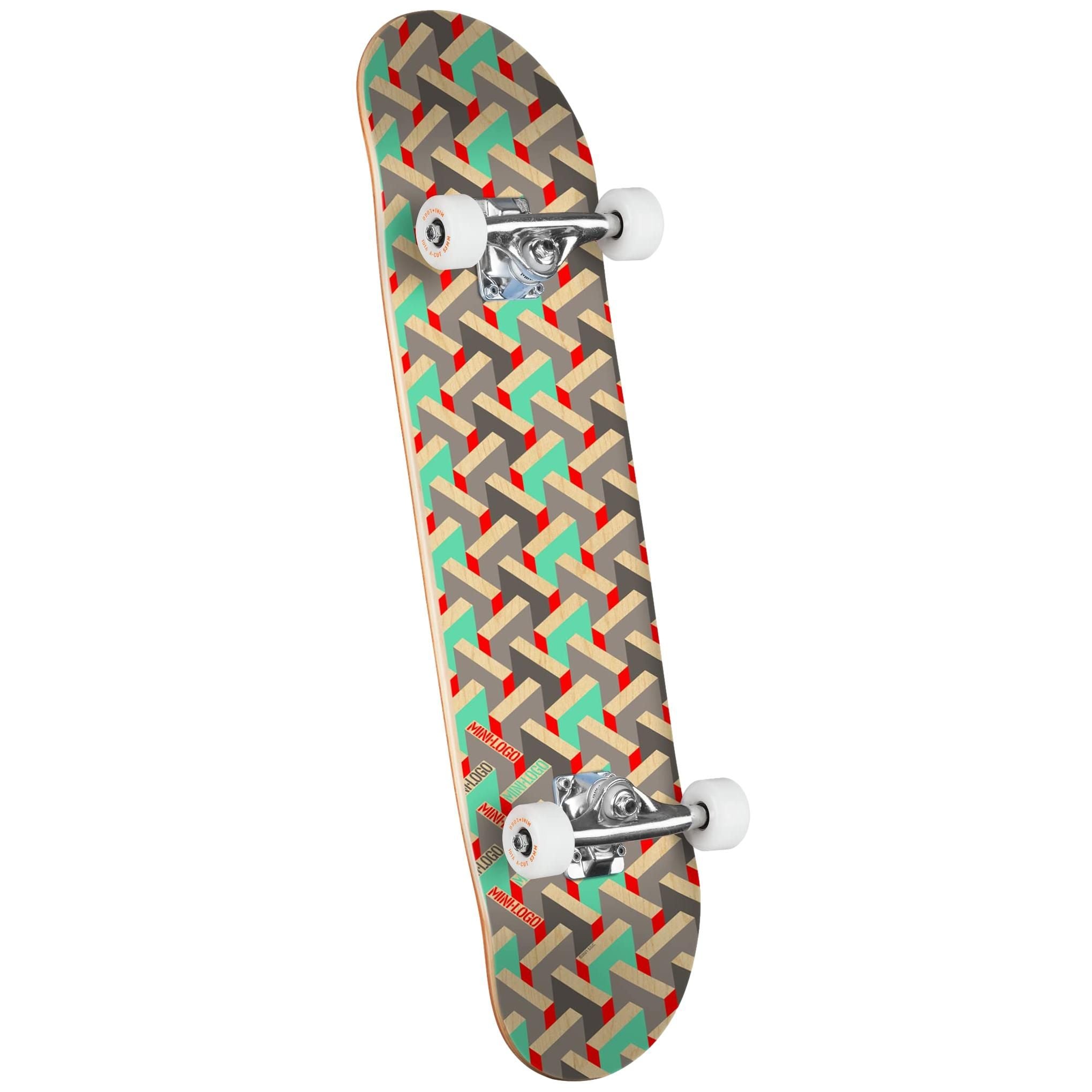 Mini Logo Complete Skateboard Pattern Maze 8.25" x 31.95"
