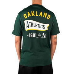 New Era Oakland Pennant Tee Green