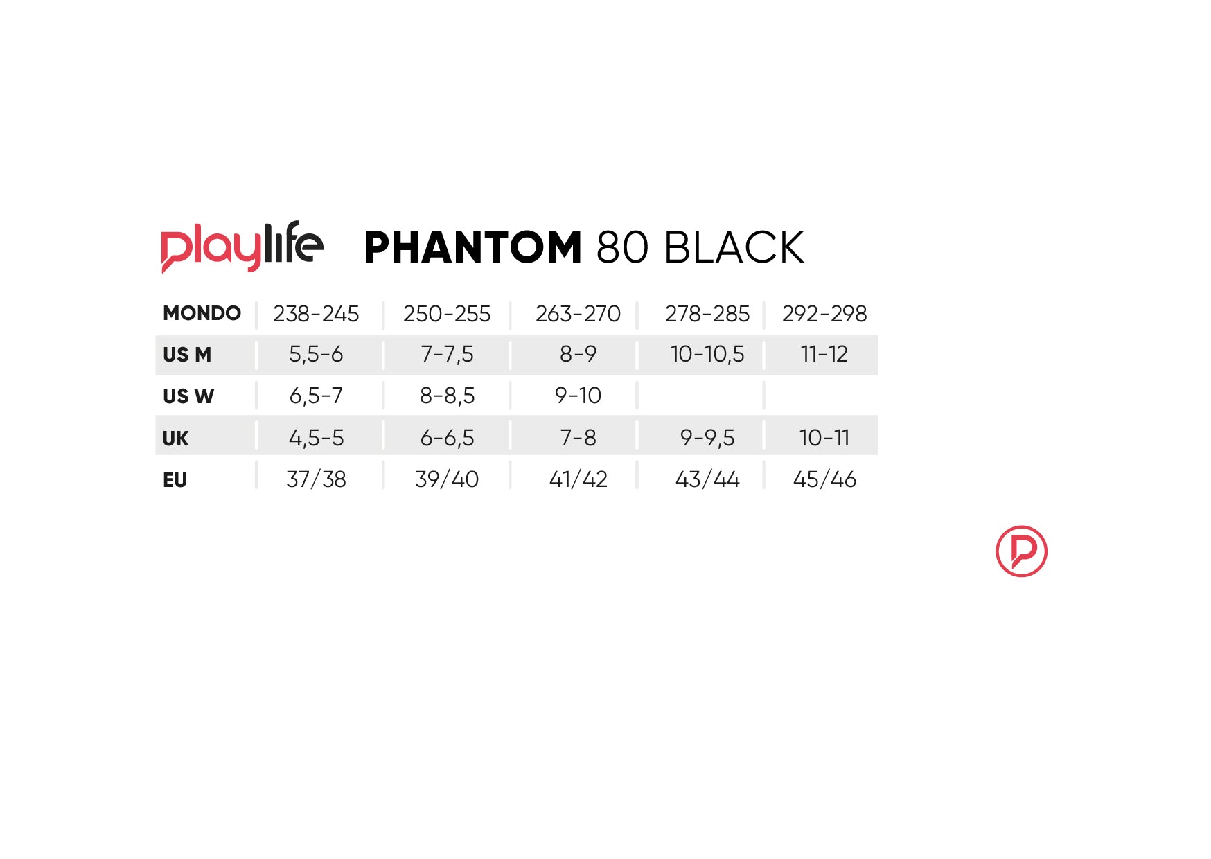 Playlife Phantom Black 80 Inline Skates