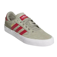 Adidas Busenitz Vulc II Skate Shoe Silver Pebble Green / Red