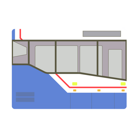 NSW Bus Eggshell Sticker 50 Pack