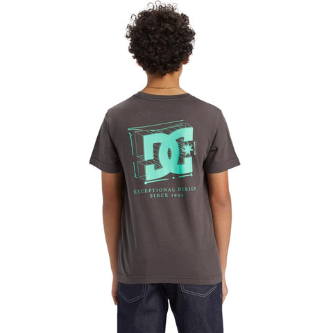 DC Mid Century SS Boys T-Shirt Black / Green