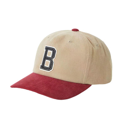 Brixton Big B Adjustable Cap Sand / Burgundy