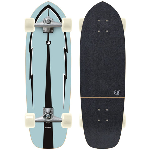 Carver Blue Thunder CX Raw Complete Surf Skate 30.75" x 9.75"