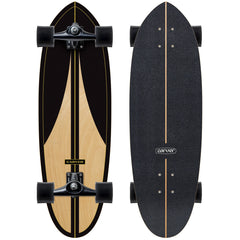 Carver Black Label CX Coal Satin Complete Surf Skate 32.5" x 10"