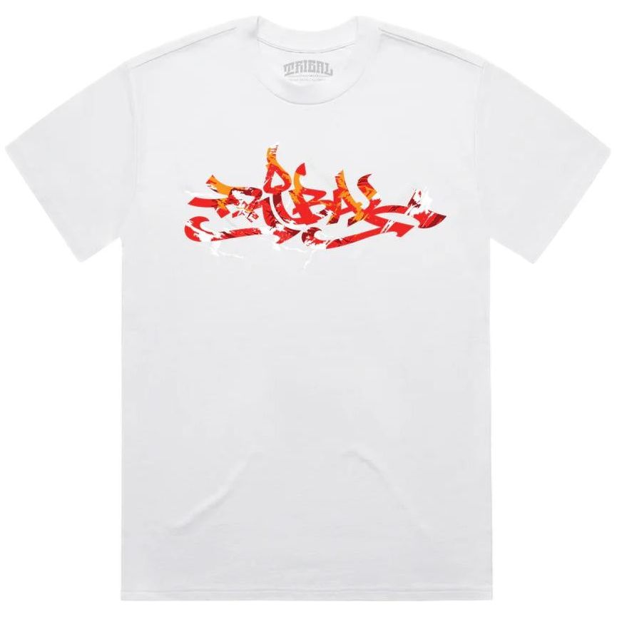 Tribal Gear Red Classic Splats T-Shirt White