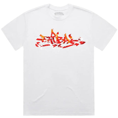 Tribal Gear Red Classic Splats T-Shirt White