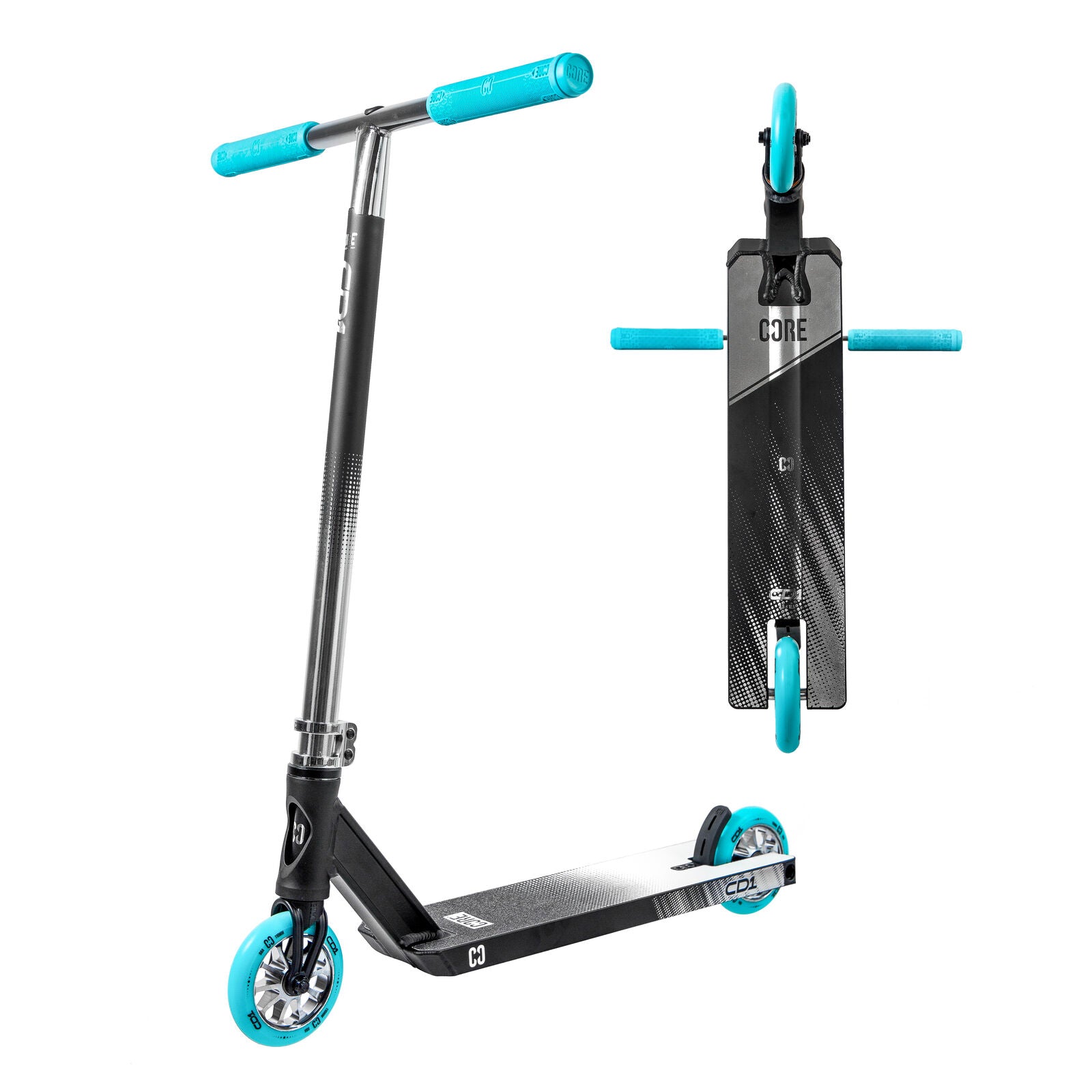 CORE CD1 Duo Complete Stunt Scooter - Chrome/Teal